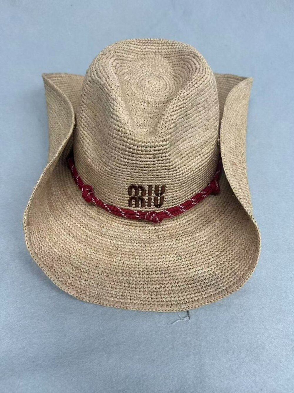 Miu Miu Wide‑Brim Cowboy Straw Hat